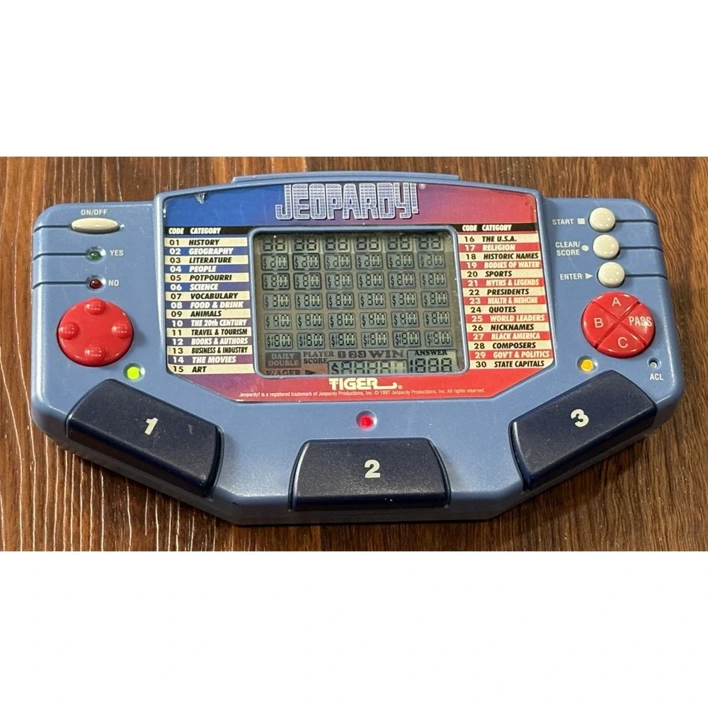 Vintage Tiger‎ Electronics Jeopardy Handheld Game with Cartridge Working